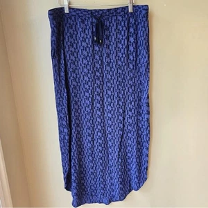 Falda midi fluida azul Eddie Bauer cintura ajustable con cordón XS - Imagen 1 de 5