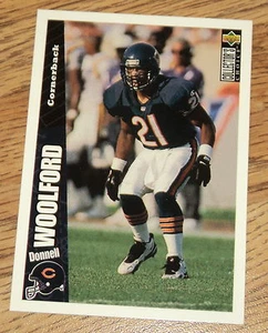 1996 DONNELL WOOLFORD FOOTBALL CARD #358 CHICAGO BEARS - Picture 1 of 1