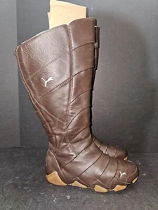 Rari stivali in pelle Satori marroni/rosa Puma Samurai Star Wars da donna taglia 8 - Foto 1 di 15