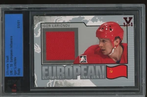 2010 ITG Ultimate Vault Igor Larionov European Influence Ruby Jersey Patch 1/1 - Picture 1 of 2