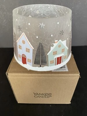 Yankee Candle Frosted Crackle WONDERLAND Shade F/ Med Or Lg Jar Candles NIB - Image 1 of 4