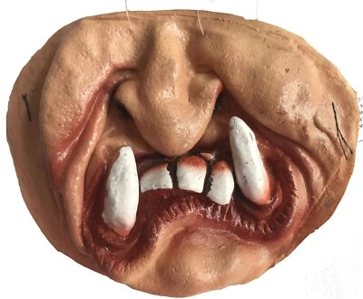 Latex OGRE ORC HALF MASK Mutant Freak Goblin Monster Halloween Costume Accessory - Image 1 of 4
