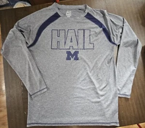 University Of Michigan Men's (L) 42/44 Pro Edge Long Sleeve Polyester Shirt HAIL - Picture 1 of 8