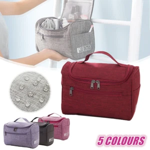 Womens Cosmetic Bag Make Up Case Travel Toiletry Wash Organiser Vanity Nail Box - Picture 1 of 17