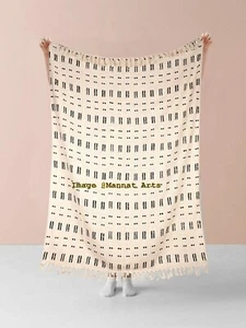 100% Cotton Throw Blanket Hand woven Tassels Bed Cover Modern Soft Turkish Throw - Picture 1 of 5