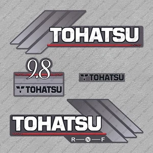 Juego de calcomanías de motor fueraborda de dos tiempos Tohatsu 9,8 HP reproducción 9,8 HP - Imagen 1 de 1