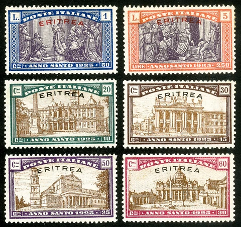 Eritrea Stamps # 109-14 MLH VF Scott Value $60.00 Cover