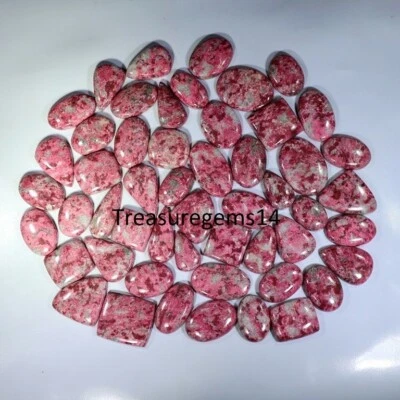 250 Crt WHOLESALE LOT PINK THULITE-PINK ZOISITE.CABOCHON GEMSTONE AAAA - Image 1 of 4