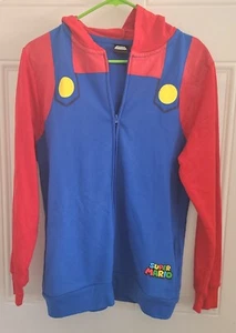 NWOT - Super Mario Boys Hoodie Cosplay Zip Sweatshirt Kids Size XL - Picture 1 of 4