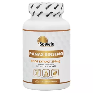 Extrait de ginseng Panax 250 mg - 20% de ginsénosides, énergie et vitalité - Sowelo - Photo 1/10