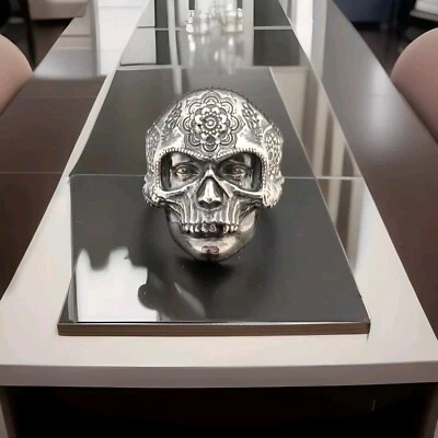 серебряная печатка череп маска Foto 1 de 4