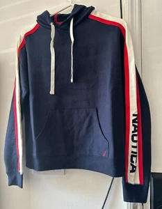 Nautica Women's Navy Hooded Sweatshirt, Warm Winter Sweater with Pocket - Small - Picture 1 of 15