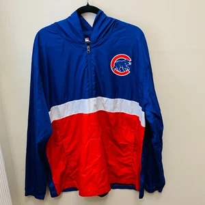 Size XL MLB Chicago Cubs Jacket 1/4 Zip Baseball Windbreaker Mens Lightweight W1 - Picture 1 of 15