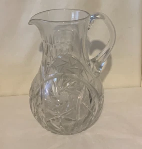Cut Glass Lead Crystal Water Picture 9" High - Picture 1 of 6