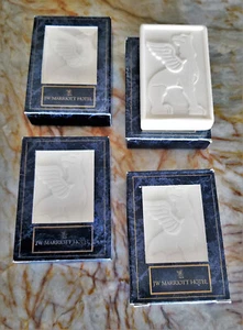JW MARRIOTT Luxury Hotel LOT 4 Facial Bar Soap ~ 1.5 oz ea ~ GRIFFIN embossed - Picture 1 of 2