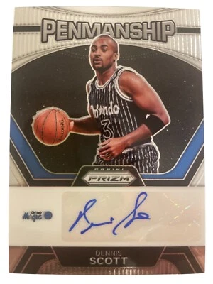 2023-24 Panini Prizm Penmanship Auto Dennis Scott PNM-DEN Magic Foto 1 de 2