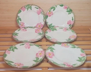 Set of 6 Franciscan Desert Rose 6.5" Dessert Plates Made In USA - Picture 1 of 3