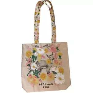 Bolso de Mano BEEKMAN 1802 Floral Tela de Cabra NUEVO - Imagen 1 de 1