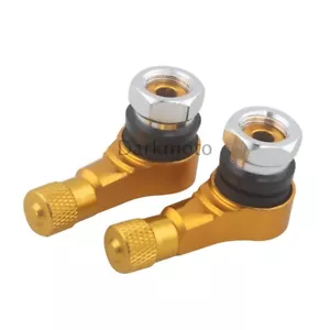 CNC Aluminum Earphone Shape Wheel Tire Stem Tubeless Valve 90 Degree For Yamaha - Picture 1 of 11