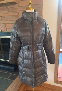 THE NORTH FACE Gray Puffer Coat Belted 600 Fill Goose Down Medium - Picture 1 of 12