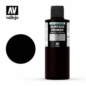 Vallejo Surface Primer Black Primer - Acrylic-Polyurethane 200 ml - Picture 1 of 1