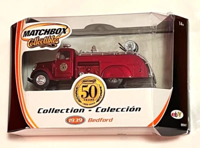 Matchbox Collectibles 1939 Bedford Firetruck 50 Year Anniversary w/Box-Red Truck - Image 1 of 4