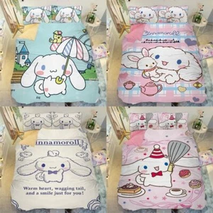 Cartoon Duvet Cinnamoroll Cover Bed Sheet Pillowcase Set for Twin Queen King Bed - Picture 1 of 36