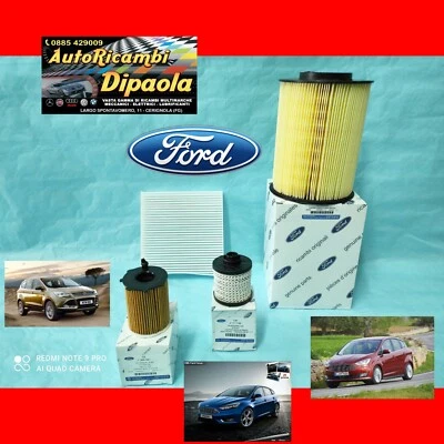 KIT TAGLIANDO OE FORD C-MAX II FOCUS III 3 KUGA 1.5 TDCI KIT 4 FILTRI ORIGINALI