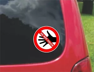 Juego de calcomanías pegatinas con señal de advertencia de no tocar interior/exterior - Imagen 1 de 3