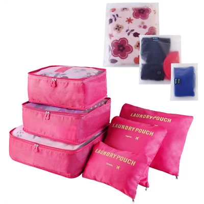 9Pcs Waterproof Travel Clothes Storage Bags Luggage Organizer Pouch Packing Cube - Image 1 of 4