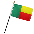 Sprzedaż hurtowa 12 sztuk Benin 4"x6" Biurko Stół Stick Flaga