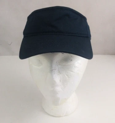 Visera ajustable unisex 100 % algodón azul marino liso Foto 1 de 4