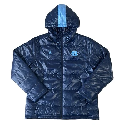 Nike Jordan UNC Tar Heels Jacket Mens Size Large Navy Blue Full-Zip PE NEW - Image 1 of 4