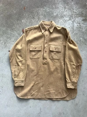 Vintage 1900s Wool Chinstrap Shirt From Wright And Chitson - Image 1 of 4