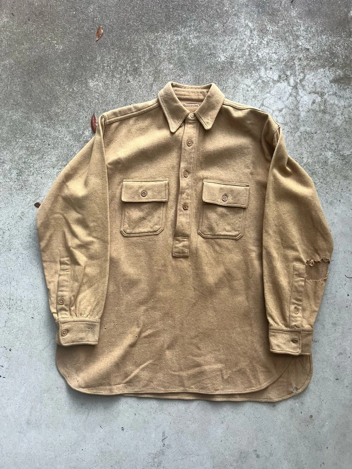 Camisa barbijo de lana vintage de 1900 de Wright y Chitson Foto 1 de 4