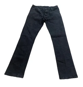 Kenneth Cole Herren Slim Fit Schwarz Denim Jeans Stretch Größe 34x30 - Bild 1 von 6