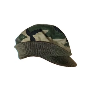 Vtg USA Columbia Thinsulate Camo Hunting Cap Beanie Mens Short Brim Gore Tex - Picture 1 of 7