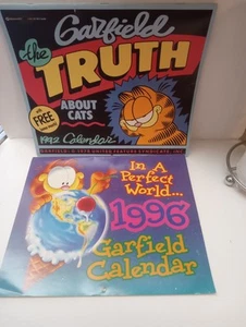 Selten/Rarität Vintage 2 Garfield Wandkalender, 1992 & 1996, kostenloser Versand - Bild 1 von 13