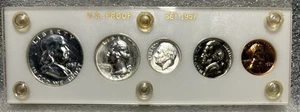 1957 5 Silver Coin Proof Set - in Plastic Proof Set Holder BOX-CS3 - Picture 1 of 2