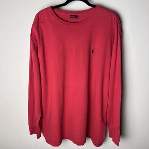 Polo Ralph Lauren rotes Langarmshirt XXL blau Pony - Bild 1 von 9
