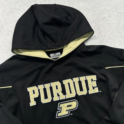 Moletom com capuz Purdue BoilerMakers masculino M preto logotipo grande Coliseu - Imagem 1 de 4