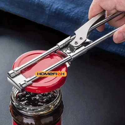 Herramienta de tornillo de cocina abridor de botellas y frascos de acero inoxidable ajustable de 1 pieza - NUEVO Foto 1 de 4