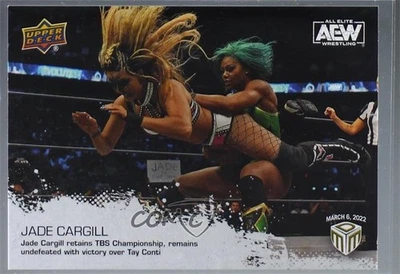 2022 Upper Deck AEW Match Dated Moments Revolution Jade Cargill #2 - Image 1 of 2
