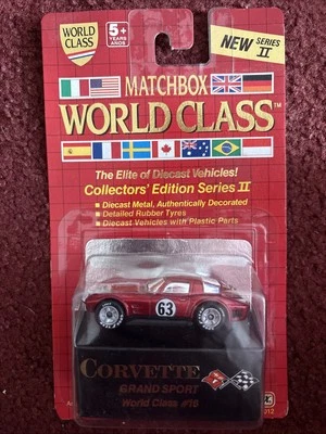 Matchbox World Class Series II #16 Chevy Corvette Grand Sport Red 1989 - Image 1 of 4