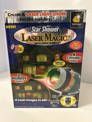 NEW Star Shower Laser Magic Light Show Projector 6 Images Christmas & Halloween - Image 1 of 4