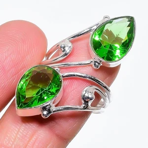 Green Tsavorite Gemstone Handmade 925 Sterling Silver All Size Ring For Gift - Picture 1 of 1