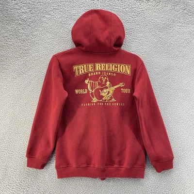 Sudadera con Capucha True Religion Niño Grande 14/16 Roja Clásica Gira Mundial Buda Forrada de Vellón* Foto 1 de 4