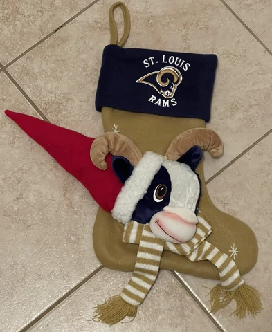 RARE St. Louis Rams Christmas Xmas Stocking Sock NFL Cover