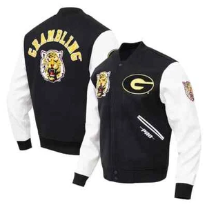 Letterman Grambling State Tigers Classic Black and White Varsity Jacket - Picture 1 of 5