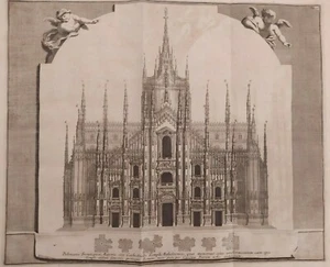 1704 Van der Aa Veduta Cattedrale Duomo Milano Cathedralis Templi Mediolanensis  - Picture 1 of 7